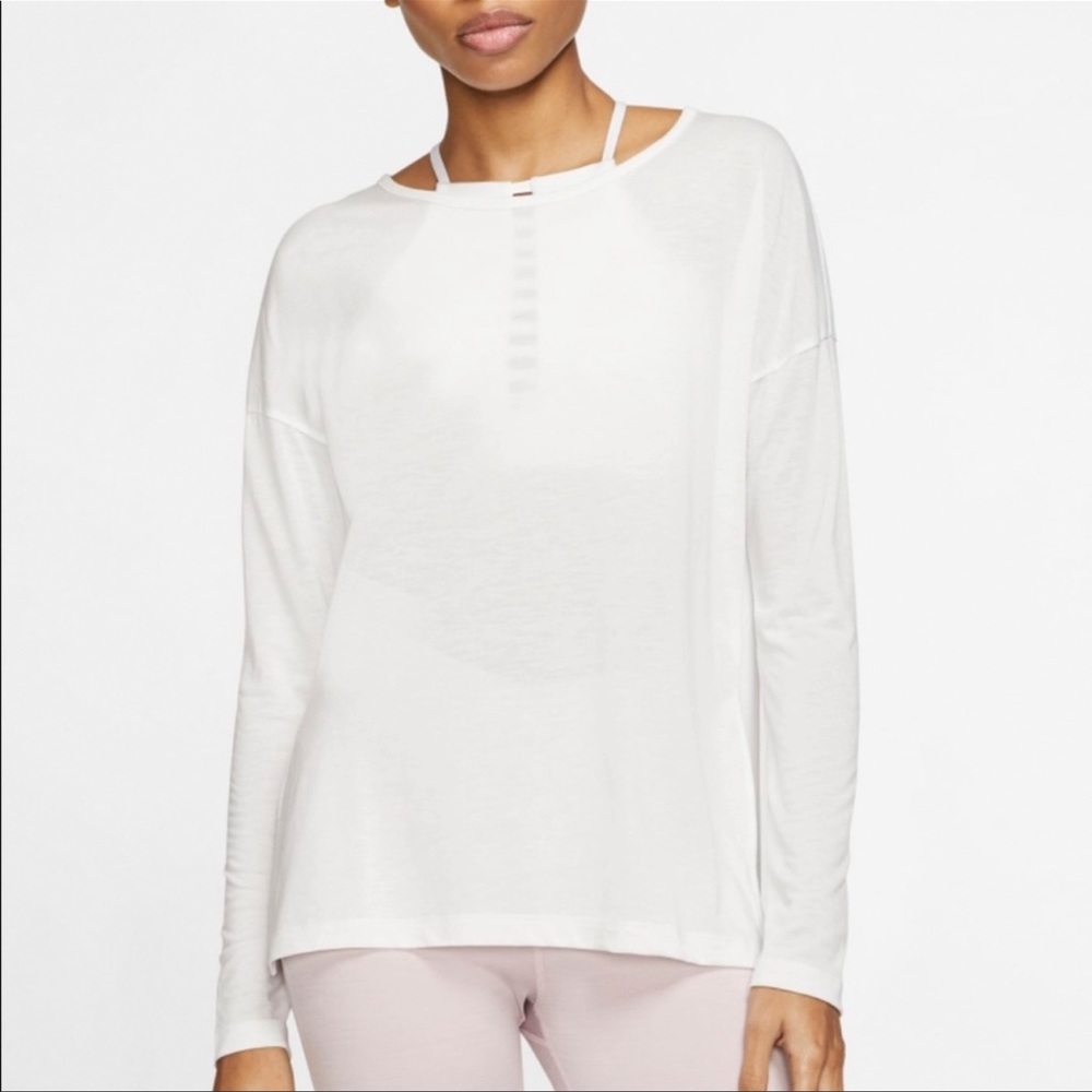 Nike white yoga long sleeve